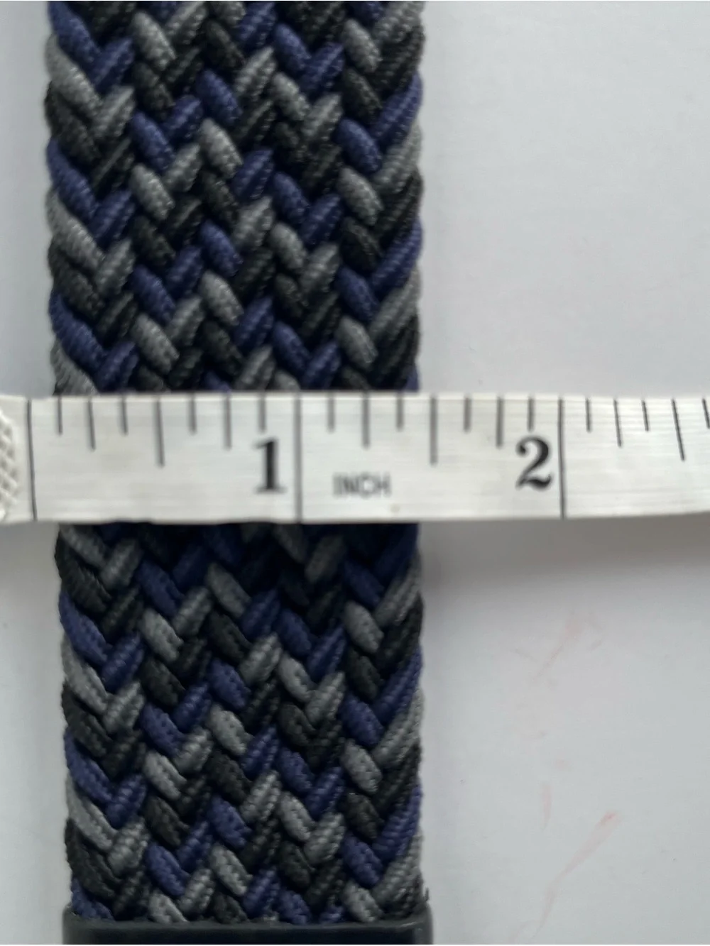 Tommy Bahama Woven Cord Adjustable Belt in Black and Navy-Size L/XL